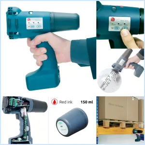 EBS 250 HandJet Portable Handheld DOD Inkjet Printer for Industrial Coding and M